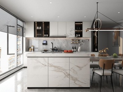 现代餐厅3D模型下载